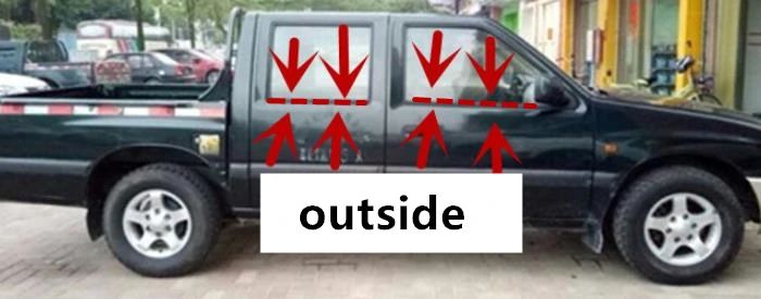 4 piezas de goma para ventanas para camioneta Isuzu 1991-1996 Protector de vidrio para Holden Rodeo TF decoración tira meteorológica para camión TFR