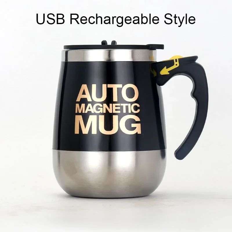 Taza magnética automática para mezclar café y leche, vaso de acero inoxidable 304, batidora creativa, mezclador inteligente, tazas térmicas, novedad