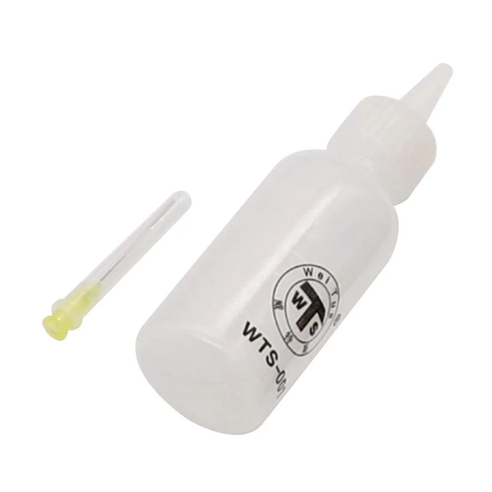 WTS-001 Botella de colofonia de plástico con punta de aguja de 50ml, limpieza de líquido, dispensador de aceite y Alcohol, limpiador de botellas de mano de plástico, reparación DIY