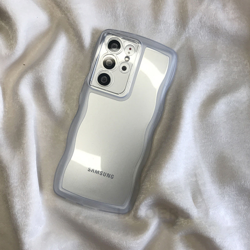 Funda para Samsung Galaxy S26 S25 S24 S23 Ultra S22 S21 S20 Plus FE, diseño de ondas rizadas, antigolpes, con protección completa para la cámara