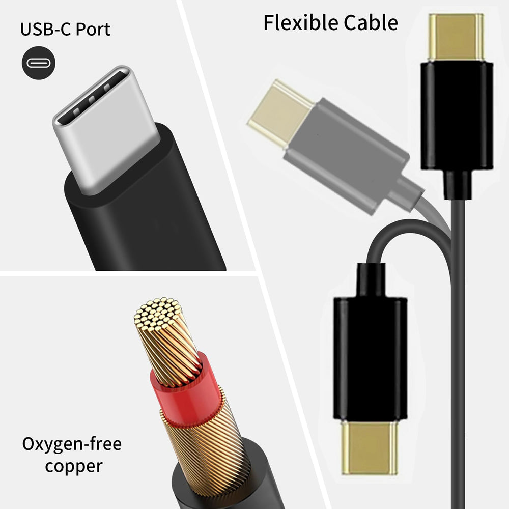 Cable divisor USB C Cable multi USB C a USB C 6 en 1 Cable cargador macho tipo C para tableta Android Samsung y dispositivo TypeC