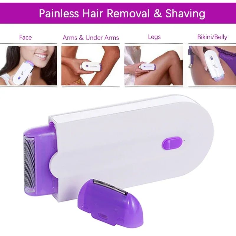 Cortadora de pelo profesional indolora, Afeitadora eléctrica táctil de piel, recargable por USB, para mujer, cuerpo, cara, pierna, Bikini, cortadora de pelo de mano para mujer