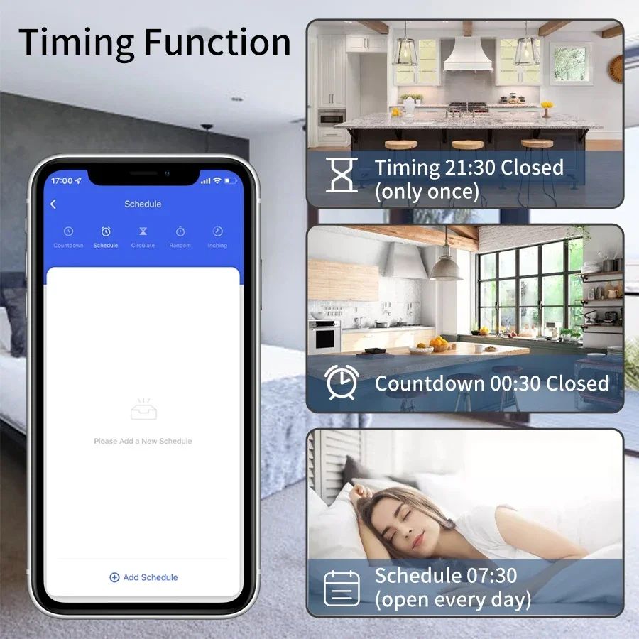 Wifi Tuya interruptor inteligente RF 433MHz 16/20A Alexa asistente de Google Alice relé inalámbrico DIY Mini módulo para iluminación Led de Panel de pared
