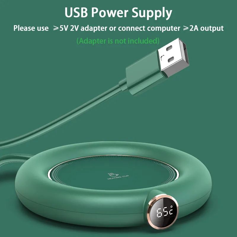 Calentador de tazas de café USB para té, leche, agua, bebidas, 3 temperaturas, calentador de tazas de bebidas eléctrico para el hogar, oficina, uso de escritorio, Idea de regalo