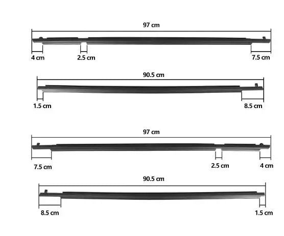 4 Uds. De goma para ventanas de EE. UU. o UE exterior para Toyota RAV4 2009-2012 75720-0R020 Protector de vidrio tira meteorológica para RAV-4 vidrio XA30