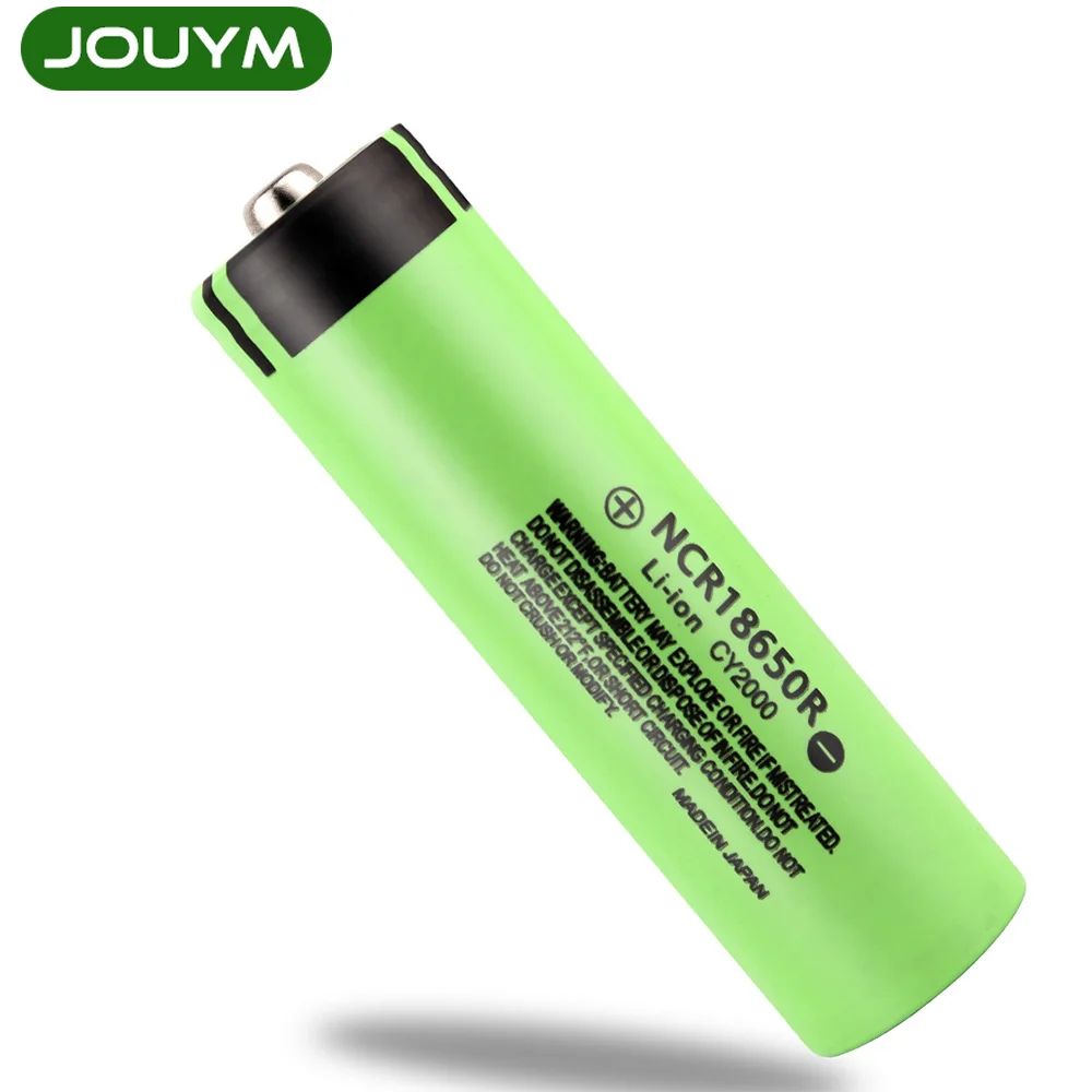 Caliente 100% nuevo Original NCR18650R 3,7 V 2000mAh 18650 batería recargable de litio para baterías de linterna (botón superior)