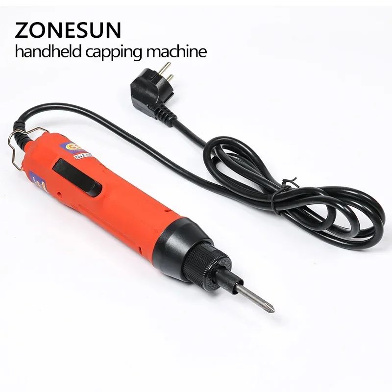 ZONESUN Máquina taponadora manual Taponadora de botellas de aceite de humo de plástico con tornillo (10-30 mm)