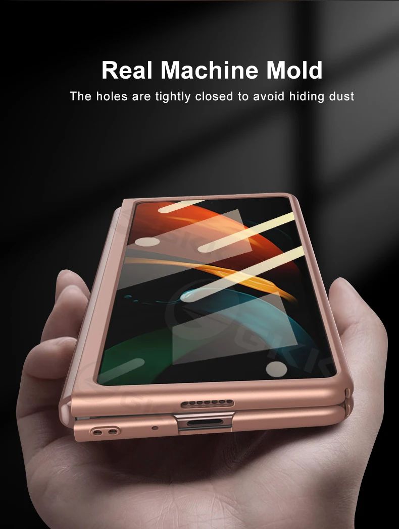 Funda de plástico ultrafina para Samsung Galaxy Z Fold 2, cubierta protectora de cristal mate para pantalla exterior para Samsung Z Fold2 5G