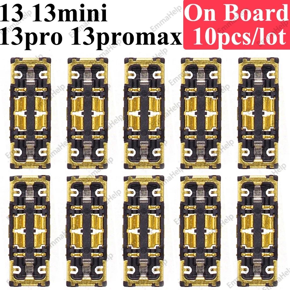 10 Uds batería FPC conector Flex Cable para iPhone 14 15 Plus 13 12 11 Pro Max 7 6S X XR 8 Plus Clip enchufe
