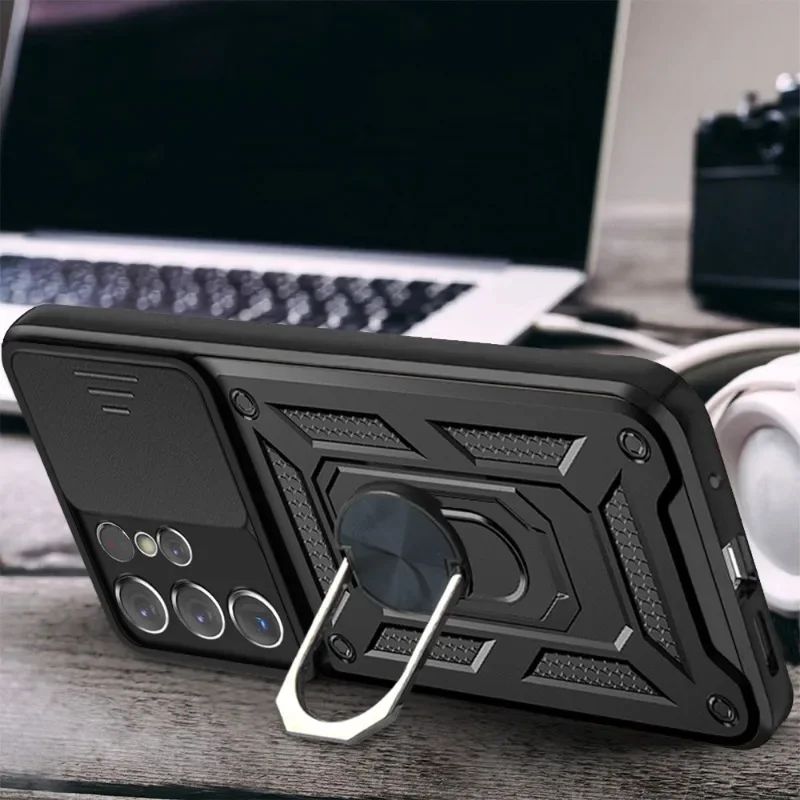 Funda protectora para parachoques de lente de cámara deslizante para Samsung Galaxy S24 S23 S22 S21 Ultra S20 Plus A53 A54 S20 FE Note 20 S23 FE
