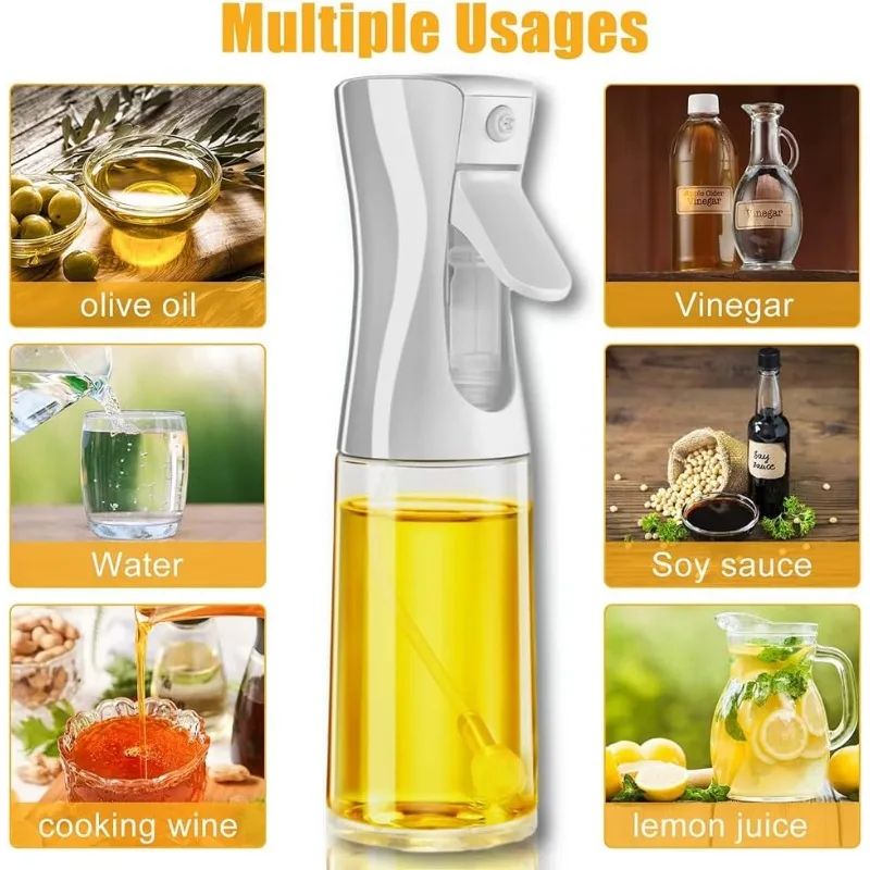 Spray de aceite para cocinar, botella dispensadora de aceite de oliva, pulveriza