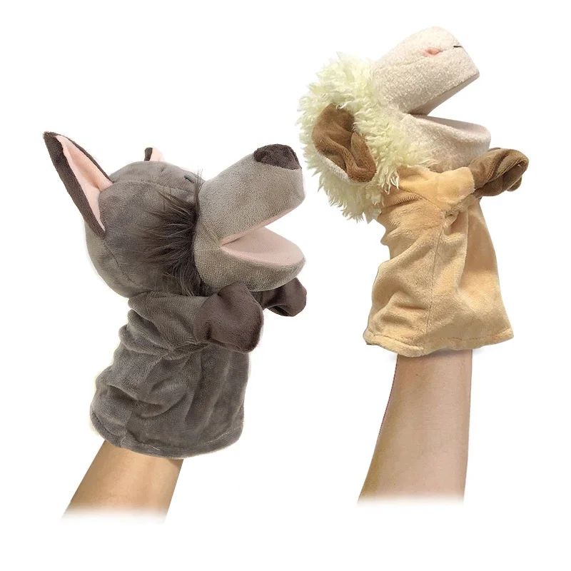 Juguetes de Peluche, Marionetas de Dedo, Muñecas Kawaii, Juguetes Educativos para Bebés, León, Elefante, Conejo, Mono, Regalo para Niños