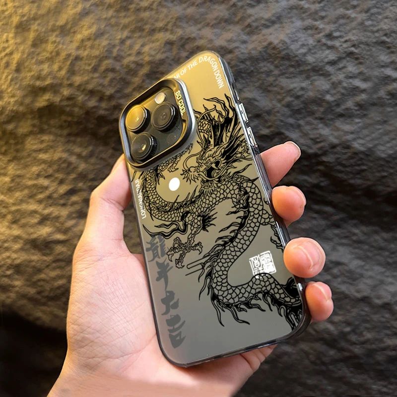 Nueva funda de teléfono de dragón chino de lujo para Xiaomi Poco X6 F5 X5 M6 Pro 4G Mi 13 12 11 Lite 5G NE 14 13T 12T Pro cubierta a prueba de golpes