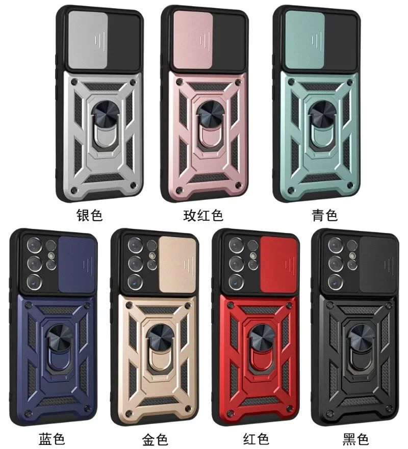 Funda protectora para parachoques de lente de cámara deslizante para Samsung Galaxy S24 S23 S22 S21 Ultra S20 Plus A53 A54 S20 FE Note 20 S23 FE