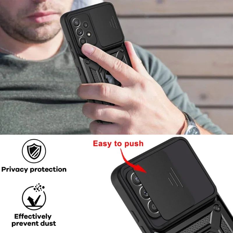 Funda protectora para parachoques de lente de cámara deslizante para Samsung Galaxy S24 S23 S22 S21 Ultra S20 Plus A53 A54 S20 FE Note 20 S23 FE