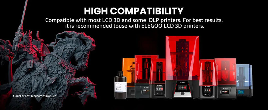 ELEGOO 2 uds/4 Uds 1KG juego de resina para impresora 3D LCD resina de curación UV 405nm resina fotopolímero estándar para impresión LCD 3D