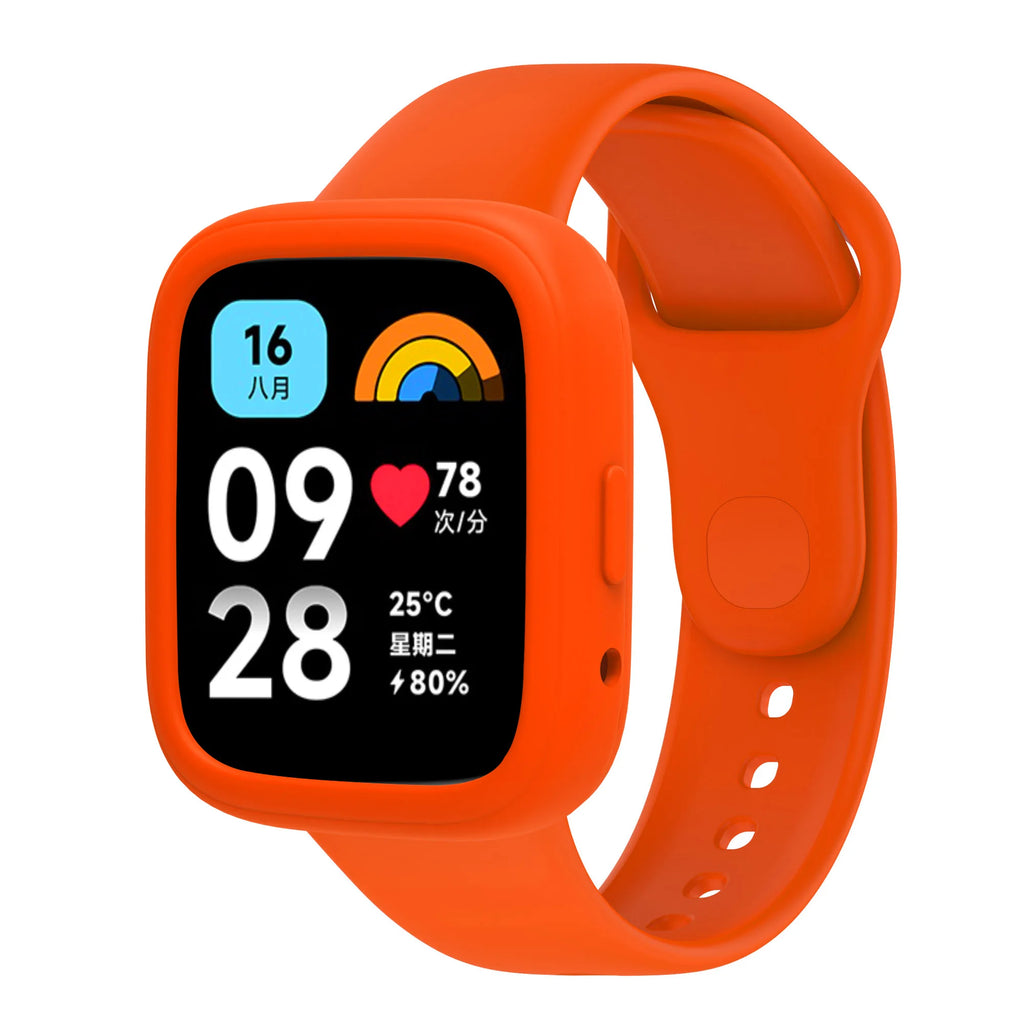 Correa de Silicona Oficial del Mismo Modelo para Redmi Watch 3 Active + Funda Protectora para Xiaomi Redmi Watch 3