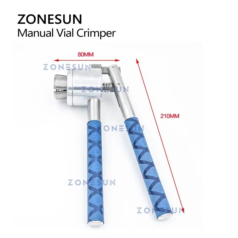 ZONESUN ZS-PBC1 15mm botella de Perfume Manual de acero inoxidable Vial en aerosol engarzadora tapado Manual herramienta de tapado de sello