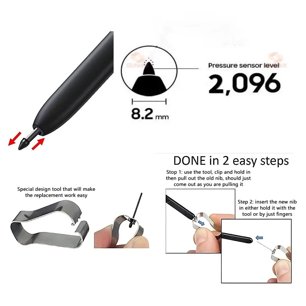 Lápiz táctil para tableta, Stylus S para Samsung Galaxy Tablet Tab S8, S9, S9FE, S7 FE, S6 Lite, S7 +, S8 +, sin Bluetooth