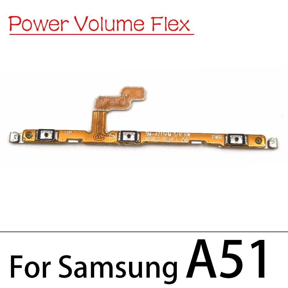 Botón de volumen de encendido y apagado, Cable flexible para Samsung A01, A10S, A11, A20S, A21S, A30, A30S, A50, A50S, A70S, A51, A71, A920, 30 unidades