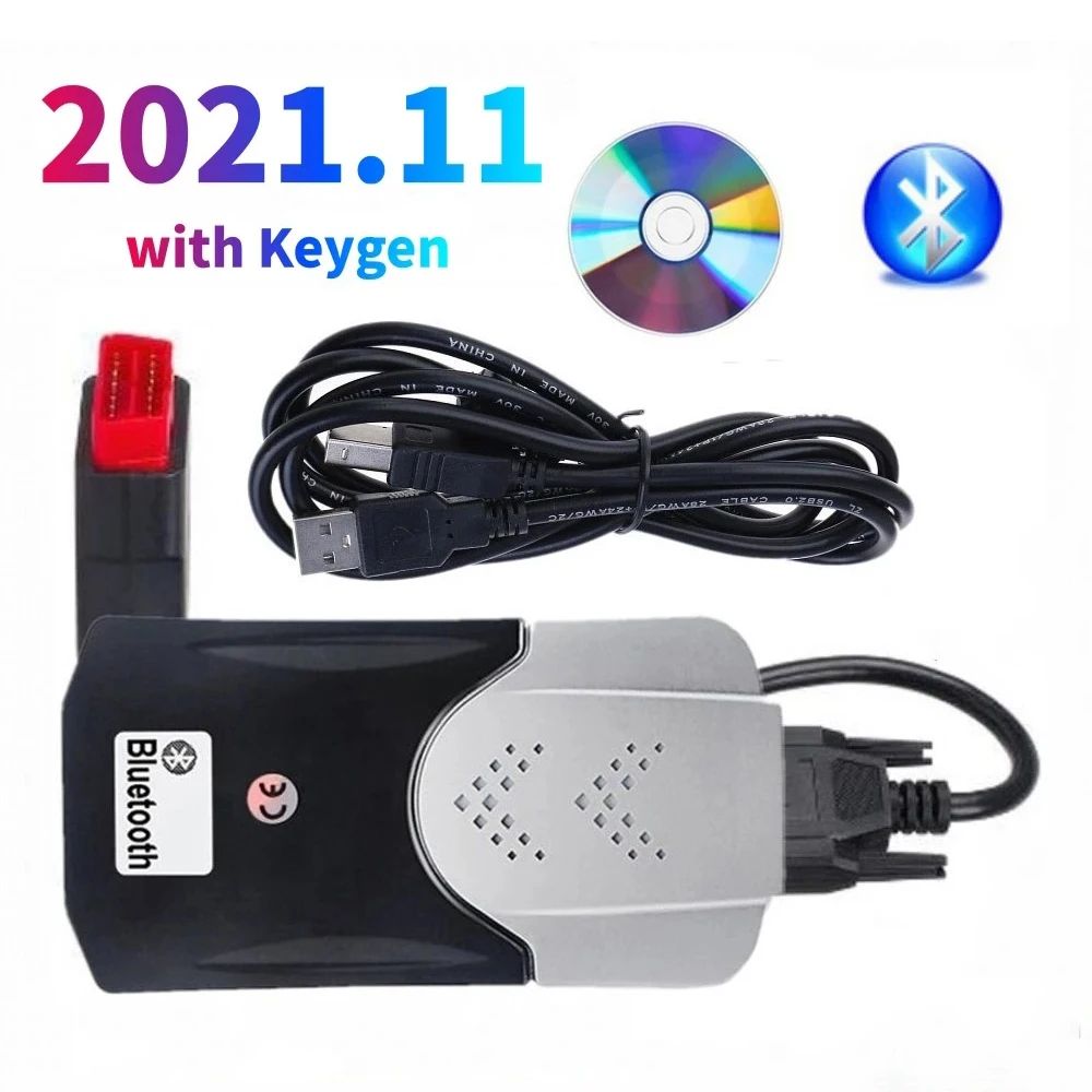 Nuevo VCI Vd Ds150e Cdp 2021.11 con Keygen VdIJk Autocoms Pro Bluetooth TNESF DELPHIS ORPDC Herramientas de Diagnóstico OBD2 para Autos y Camiones