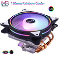 Enfriador de CPU, 4 tubos de disipación de calor, 120 mm, perfil bajo, 4 pines, LGA 115X 1200 1700 2011 X79 X99, AM4 AM5