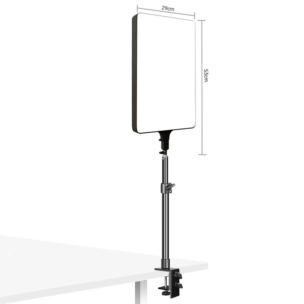 Luz LED de Video SH de 24'' y 90W, Panel de Iluminación Regulable para Fotografía, Selfies, Estudio Fotográfico, Transmisión en Vivo, Lámpara de Relleno con Trípode