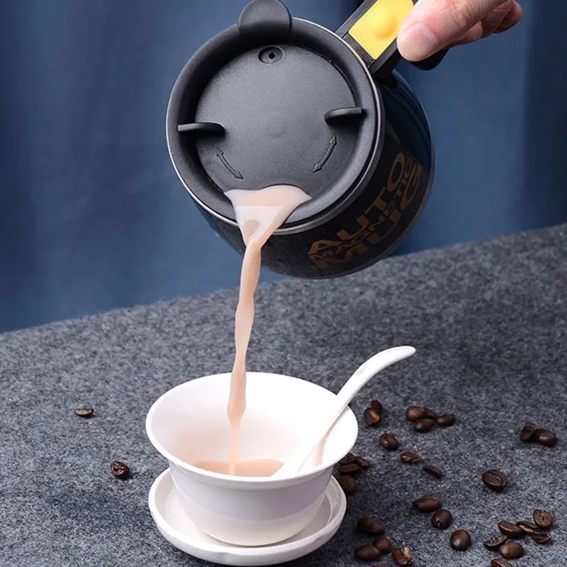 Taza magnética automática para mezclar café y leche, vaso de acero inoxidable 304, batidora creativa, mezclador inteligente, tazas térmicas, novedad