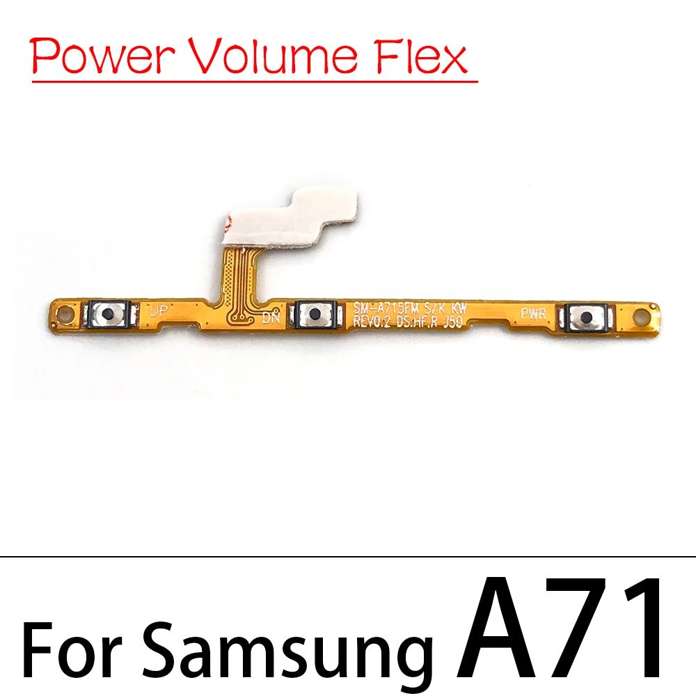 Botón de volumen de encendido y apagado, Cable flexible para Samsung A01, A10S, A11, A20S, A21S, A30, A30S, A50, A50S, A70S, A51, A71, A920, 30 unidades