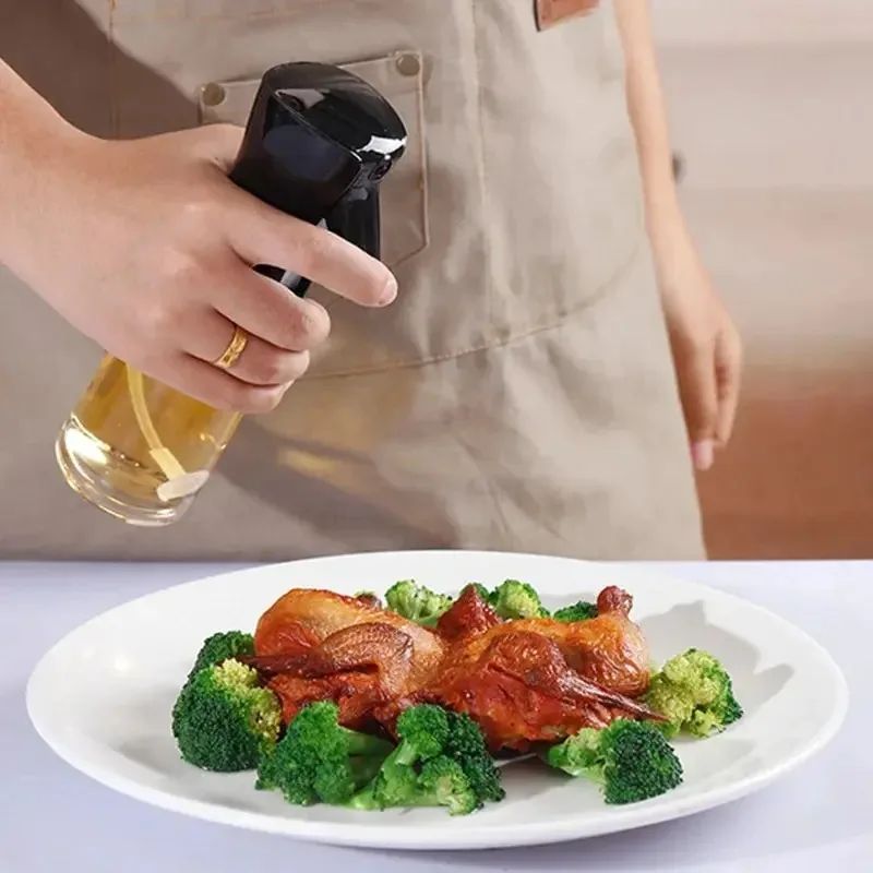 Spray de aceite para cocinar, botella dispensadora de aceite de oliva, pulveriza