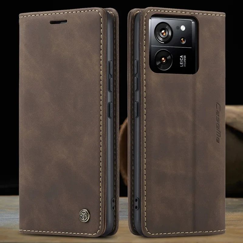 Funda de teléfono de cuero ligera de lujo para Xiaomi POCO X6 M6 X5 Pro C65 M5S F5 F3 X3 Redmi K70E K60 Ultra K50 40 funda de tarjeta con tapa tipo billetera