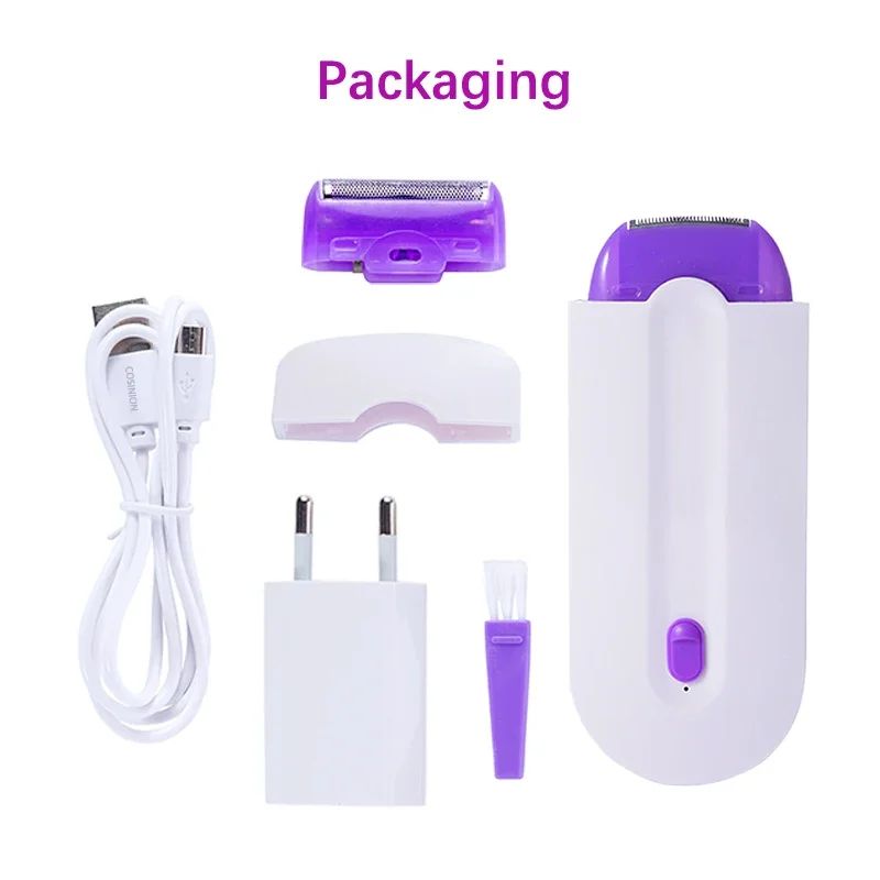 Depiladora recargable por USB para mujer, herramienta de depilación portátil, afeitadora rotativa, cuerpo, cara, pierna, Bikini, depiladora de labios, láser