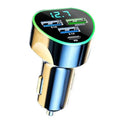 Cargador de teléfono para coche USB tipo C carga súper rápida en el coche con monitor de voltaje LED para iPhone Samsung Huawei Oneplus Vivo Oppo