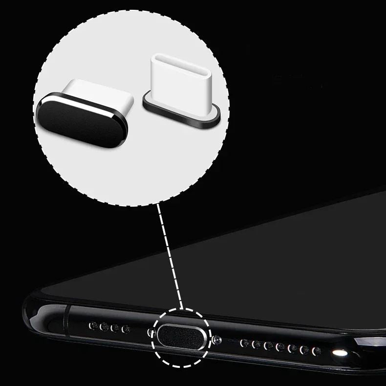 Puerto de carga para teléfono móvil, tapón antipolvo con cepillo de limpieza para IPhone 17 16 14 13 Pro Max Plus Samsung Xiaomi IOS tipo C, juego de limpieza