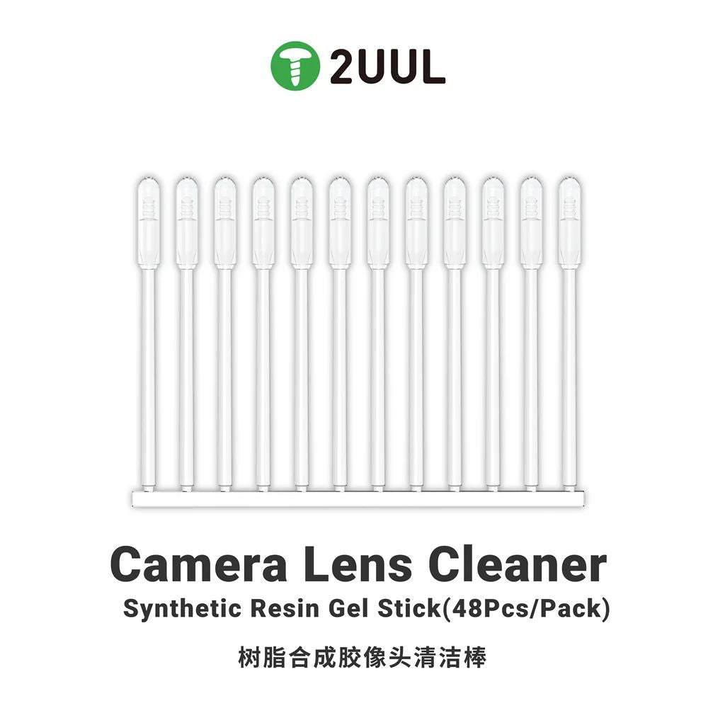 2UUL Hisopos de limpieza para lentes de cámara, herramienta de limpieza de gel de resina sintética para lentes de cámara de teléfonos móviles; elimina rápidamente el polvo.