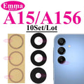Lente de cristal de cámara trasera para Samsung Glaxy A14 A54 A05 A15 A55 A35 A34 A04 A25 A04s A05s A24 trasera con adhesivo adhesivo, 10 Uds.