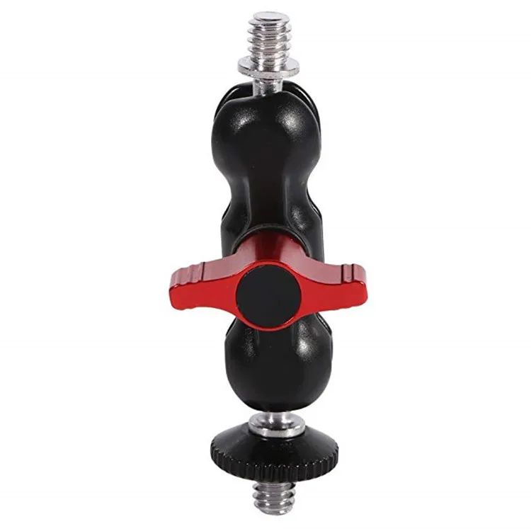 Monitor de montaje con abrazadera para cámara Super Clamp 360 °   Adaptador de cabeza de bola doble con brazo mágico Ballhead para cámara DSLR/Gopro/luces LED/teléfono