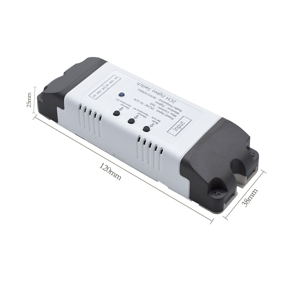 Interruptor Inteligente Zigbee de Contacto Seco, Módulo de Relé de Riel DIN de 1, 2 o 4 Canales, Relé RF de Dos Canales 433, 12V 24V 230V, Compatible con Tuya