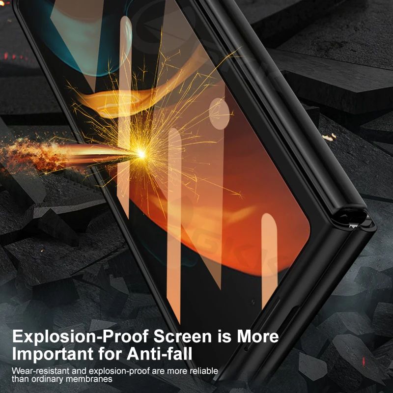 Funda de plástico ultrafina para Samsung Galaxy Z Fold 2, cubierta protectora de cristal mate para pantalla exterior para Samsung Z Fold2 5G