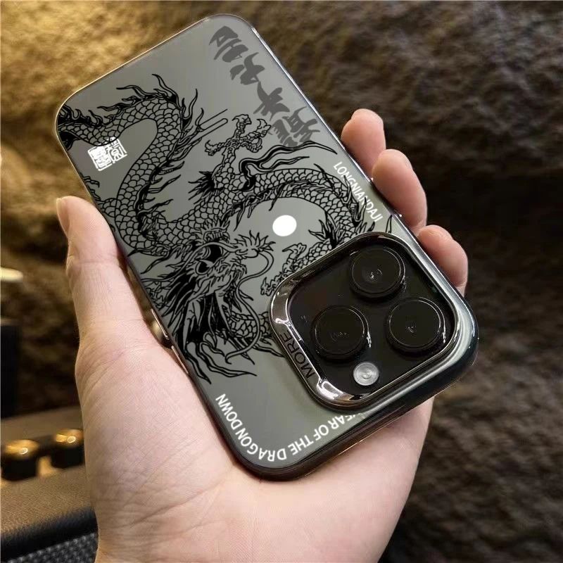 Nueva funda de teléfono de dragón chino de lujo para Xiaomi Poco X6 F5 X5 M6 Pro 4G Mi 13 12 11 Lite 5G NE 14 13T 12T Pro cubierta a prueba de golpes