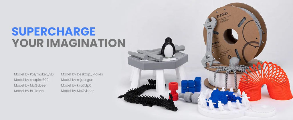 Filamento ELEGOO PLA+ de 1.75mm, PLA 3D para Impresoras 3D, Material Compatible con la Mayoría de las Impresoras FDM (1KG/Carrete, 2.2 lbs)