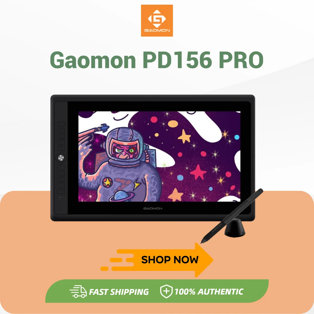 Pantalla gráfica GAOMON PD156PRO para dibujo, pantalla IPS HD totalmente laminada de 15,6 pulgadas con bolígrafo sin batería de 8192 niveles