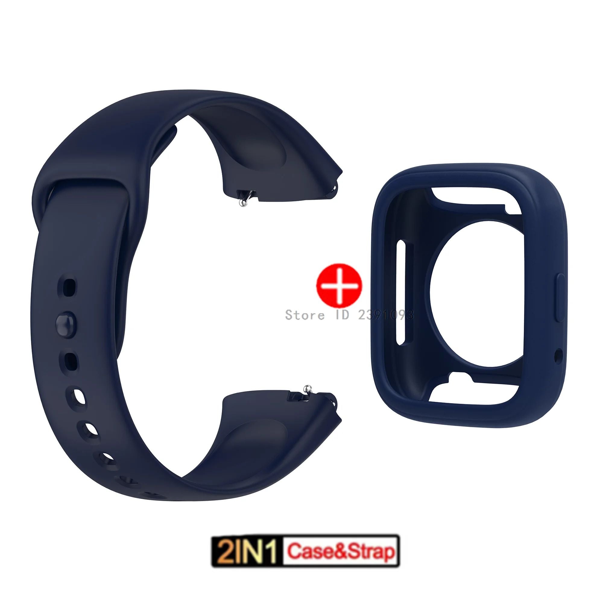 Correa de Silicona Oficial del Mismo Modelo para Redmi Watch 3 Active + Funda Protectora para Xiaomi Redmi Watch 3