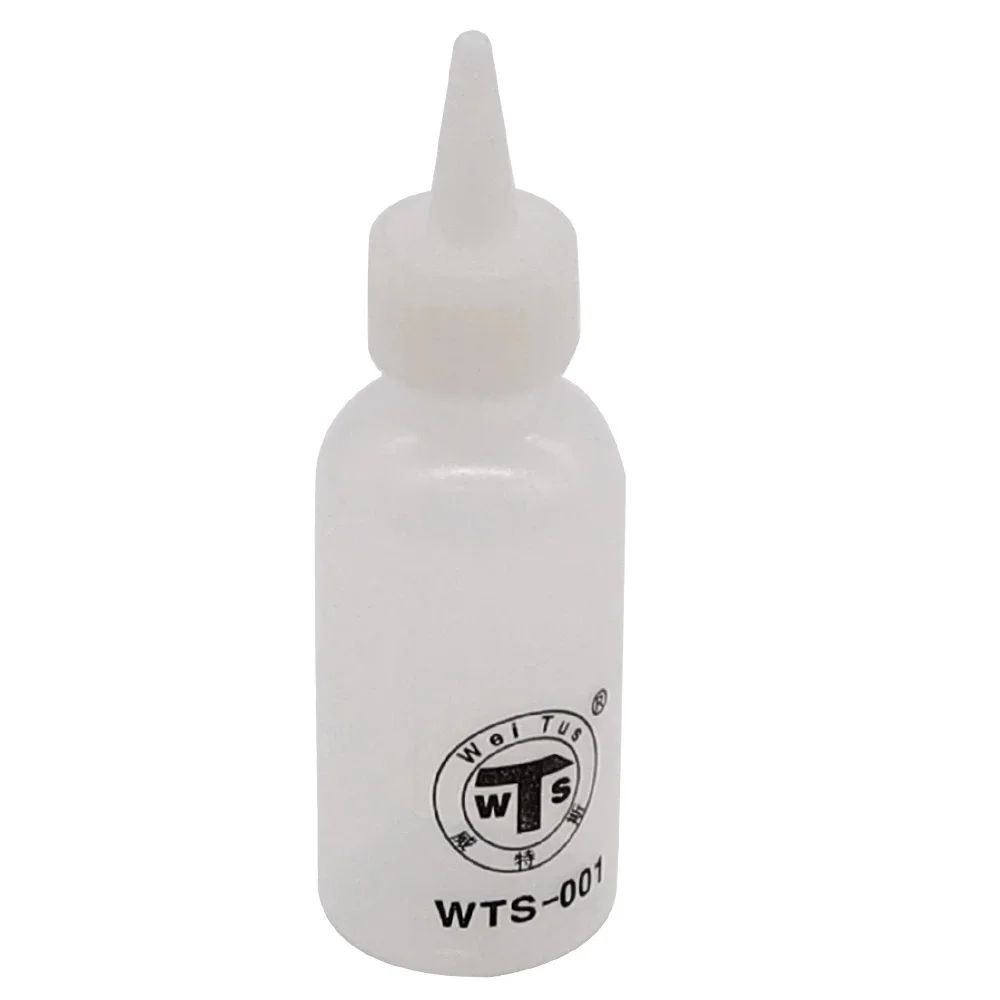 WTS-001 Botella de colofonia de plástico con punta de aguja de 50ml, limpieza de líquido, dispensador de aceite y Alcohol, limpiador de botellas de mano de plástico, reparación DIY