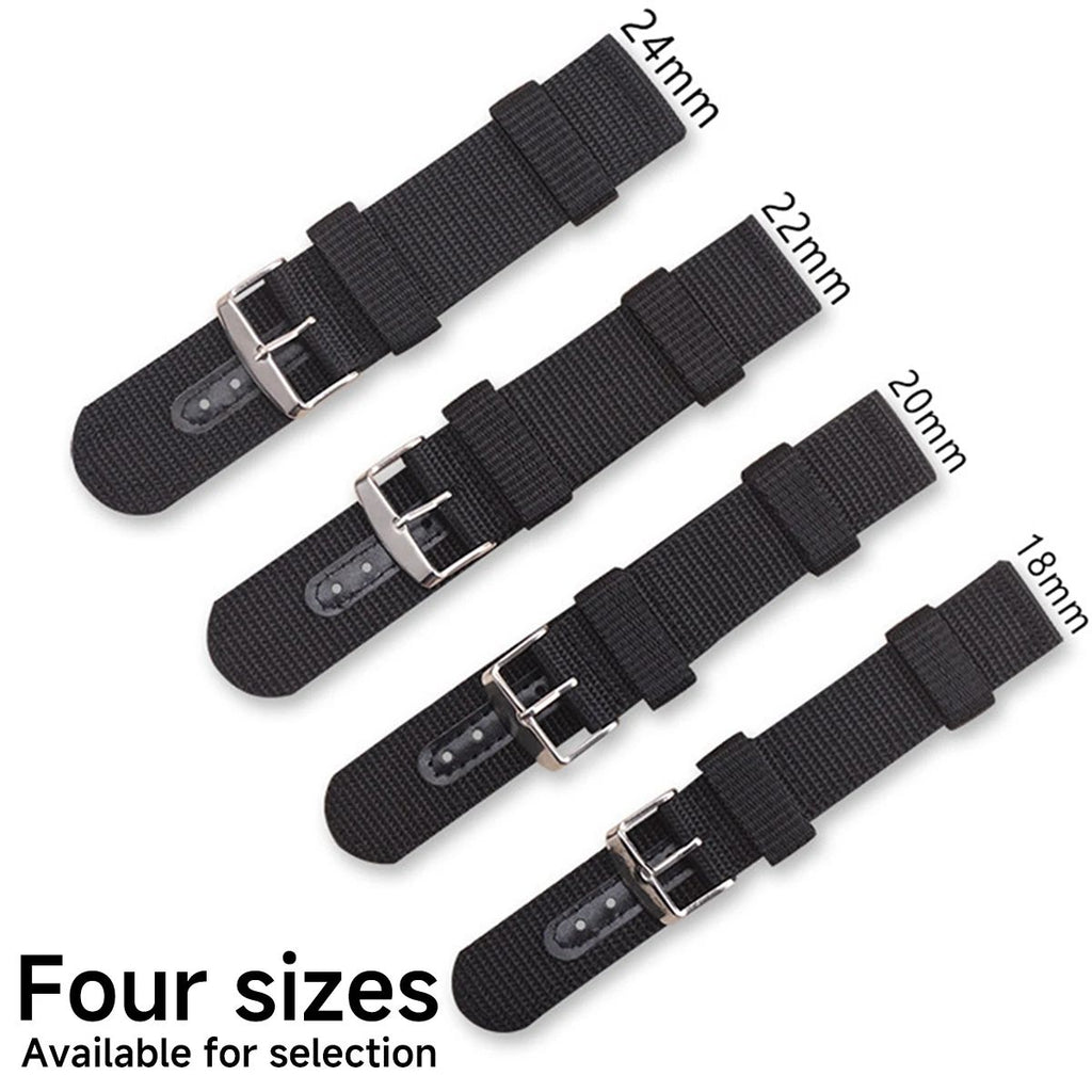 Correa de reloj de lona de nailon de 18mm, 20mm, 22mm y 24mm, cinturón suave tejido, pulsera Universal para hombres y mujeres, pulsera deportiva