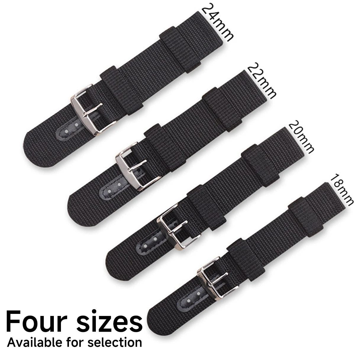 Correa de reloj de lona de nailon de 18mm, 20mm, 22mm y 24mm, cinturón suave tejido, pulsera Universal para hombres y mujeres, pulsera deportiva