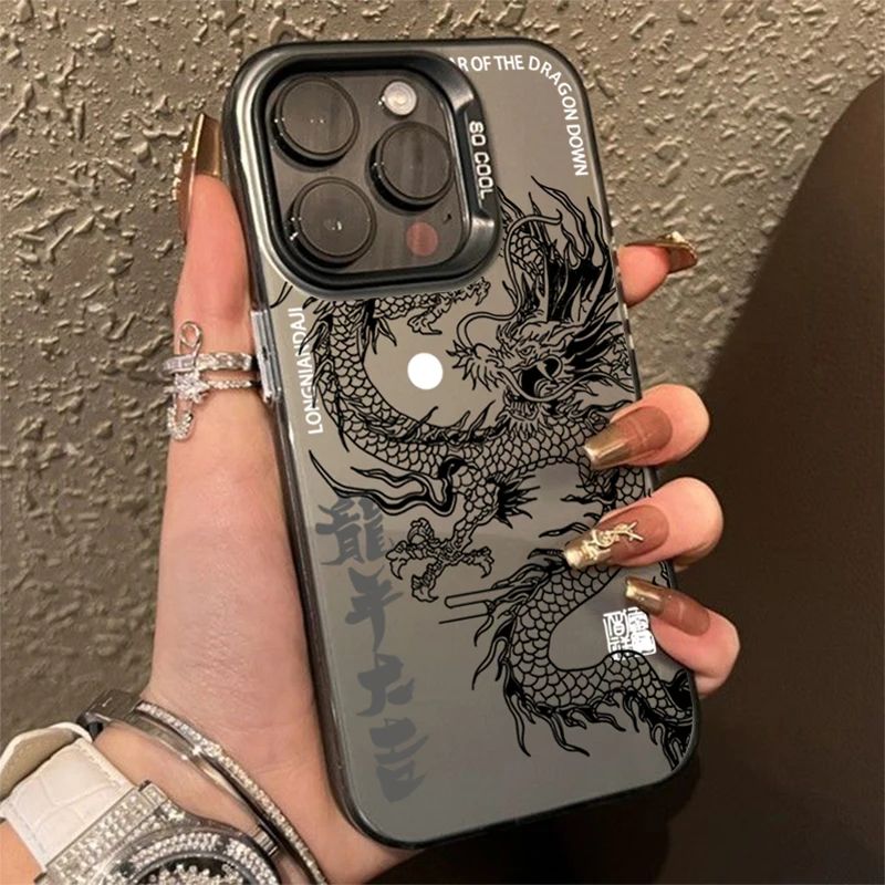 Nueva funda de teléfono de dragón chino de lujo para Xiaomi Poco X6 F5 X5 M6 Pro 4G Mi 13 12 11 Lite 5G NE 14 13T 12T Pro cubierta a prueba de golpes