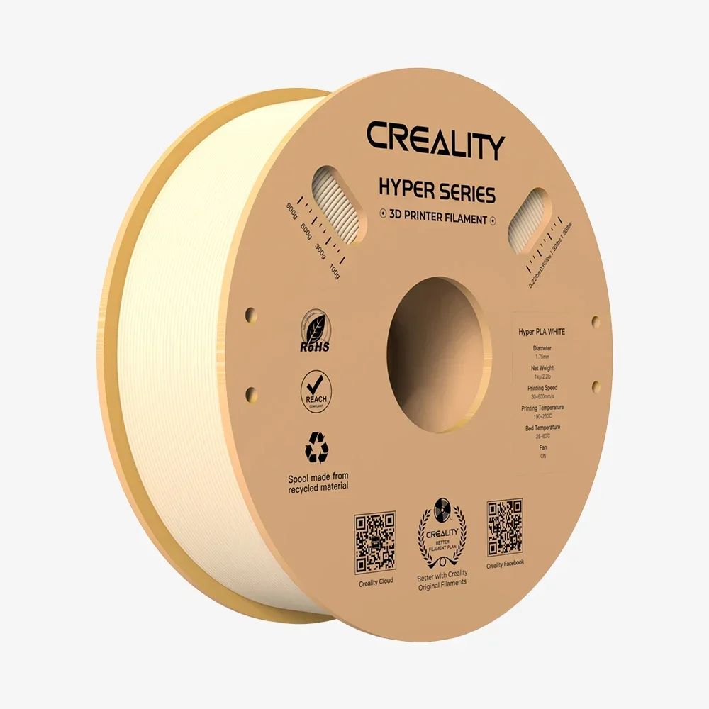 CREALITY-materiales para impresora 3D, filamento PLA Hyper Series, 1,75mm, 1KG, mejor fluidez, refrigeración más rápida, alta precisión para impresora 3d