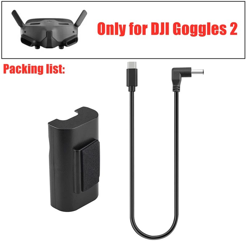 Cable de carga de energía de 30/130CM para gafas DJI FPV 2/V2 Cable de suministro Pwoer móvil de carga rápida para gafas DJI FPV 2/V2