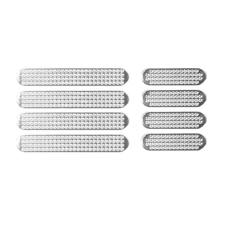 8/4 Uds. Malla de Metal Universal antipolvo adhesivo cubierta de red pegatina teléfono móvil Kit de cubierta antipolvo protectores para IPhone 15